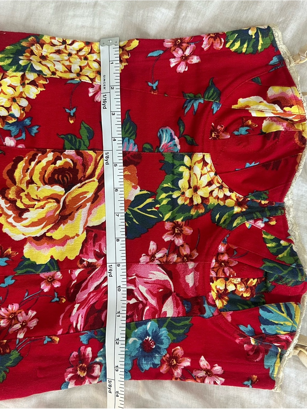 Dolce & Gabbana 2003 Floral Red Bustier Corset Midi Dress IT 42 - Picture 6 of 10